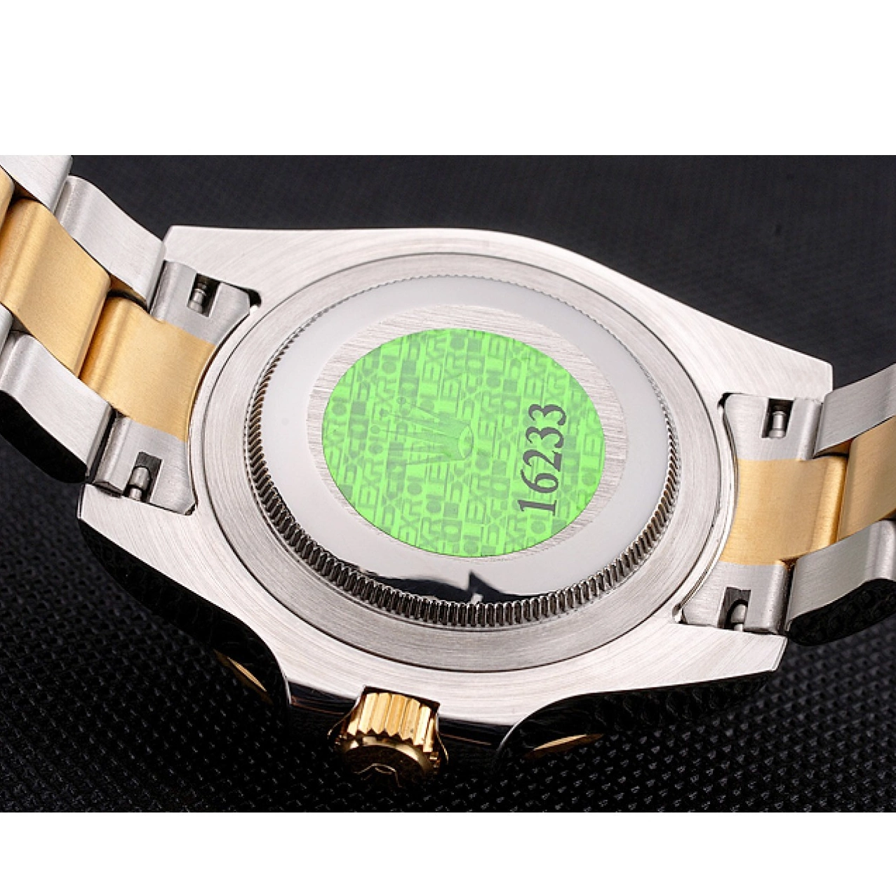 Aaa replica watch Submariner Rolex And Green Bracelet Tone Two Steel Swiss Bezel Dial Gold 0721